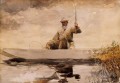 Pêche dans les Adirondacks réalisme marine peintre Winslow Homer